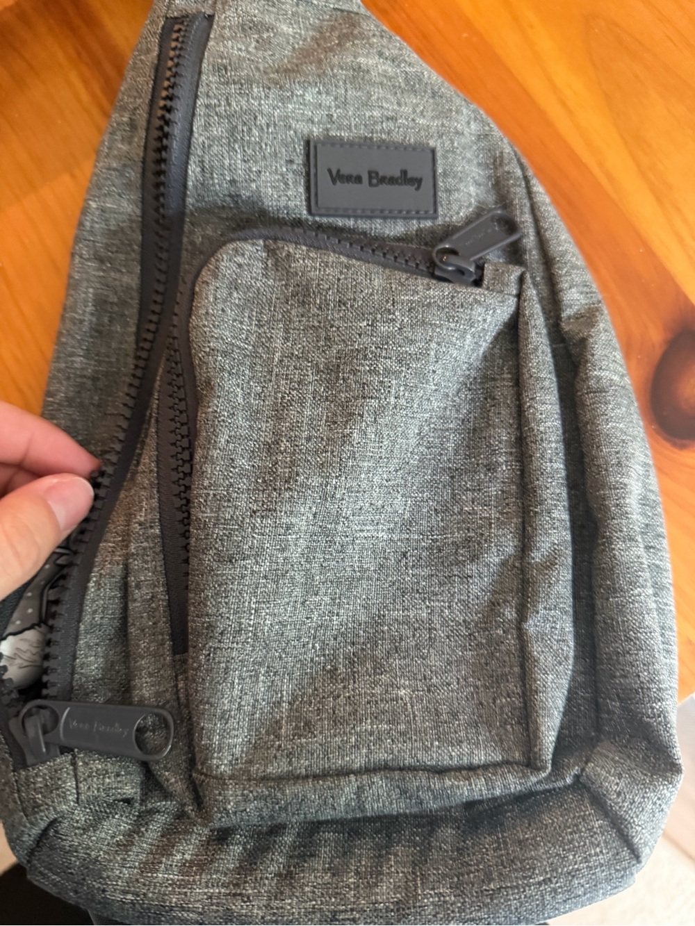 Vera Bradley Heathered Gray Sling Crossbody Bag
